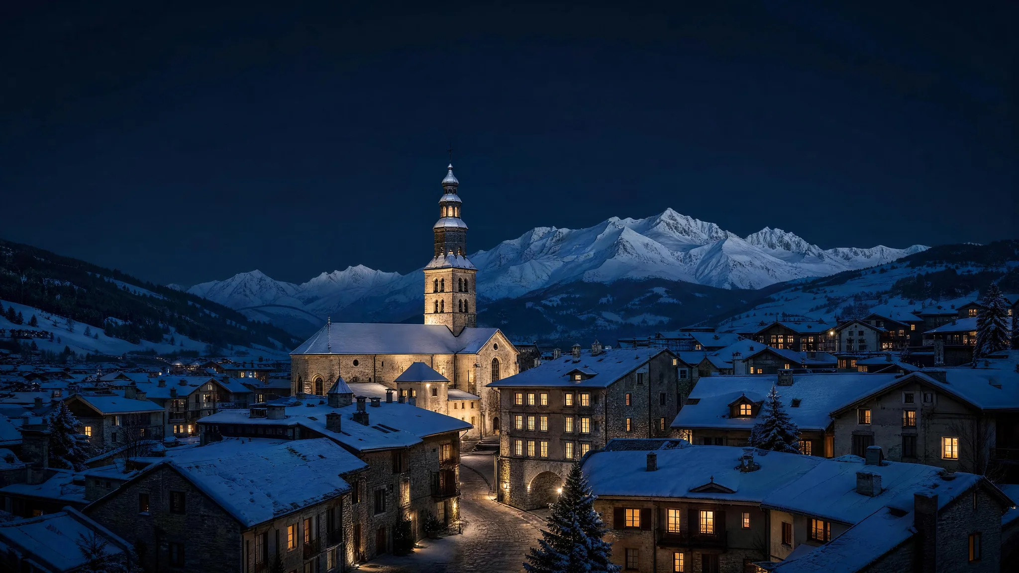 Megève à l’heure bleue, illustration de la station.